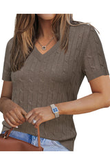 Arach&Cloz Women's Wool Blend Summer Fall Tops Lightweight Business Casual Blouses