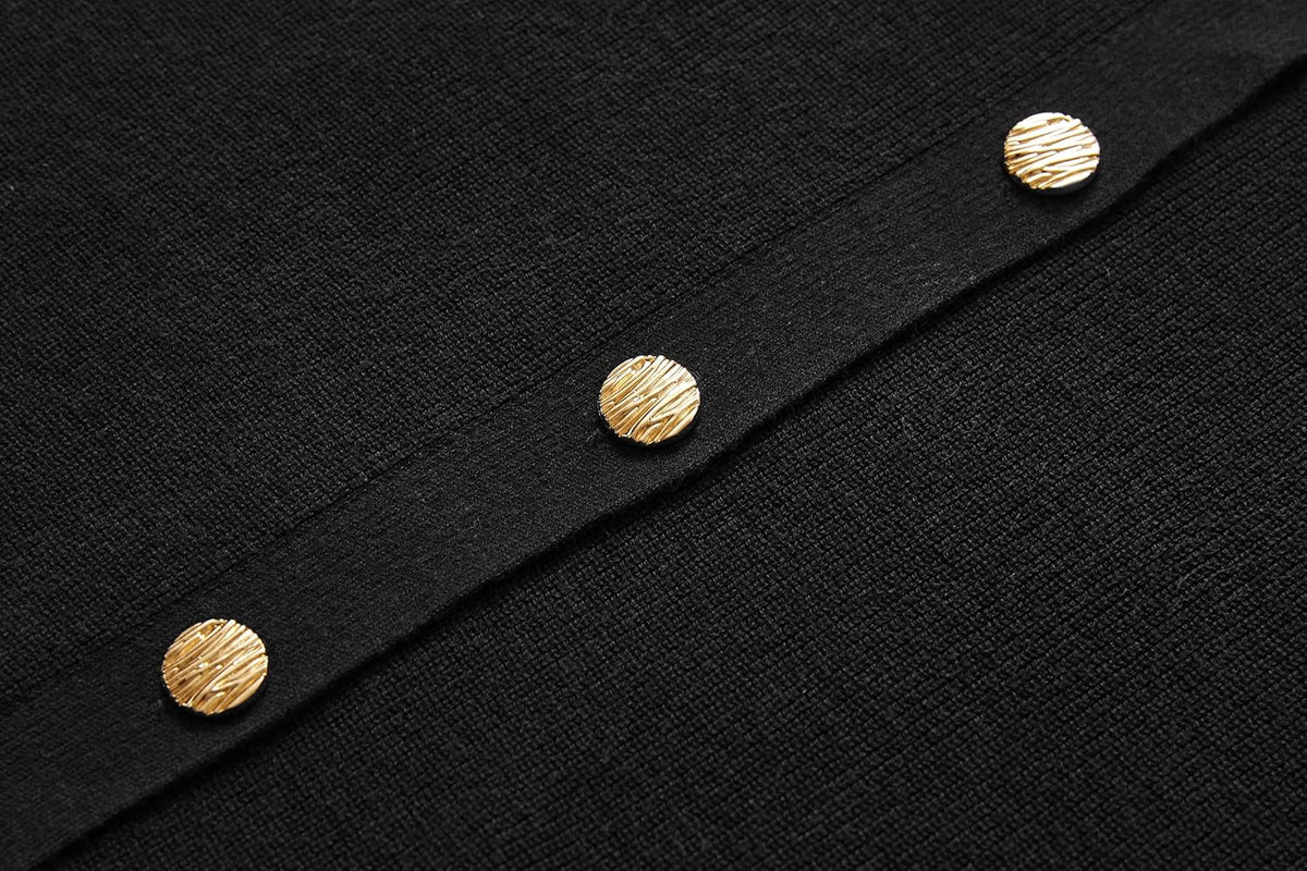 Arach&Cloz Wool-Blend Button-Front Oversized Cardigan — product image 5