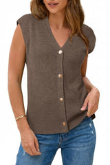 Arach&Cloz Women's Wool Blend V Neck Button Down Summer Business Casual Sweater Vests 2026
