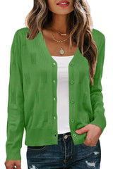 Arach&Cloz Women's Soft Cropped Cardigan Casual Lightweight Shrug Sweater Tops