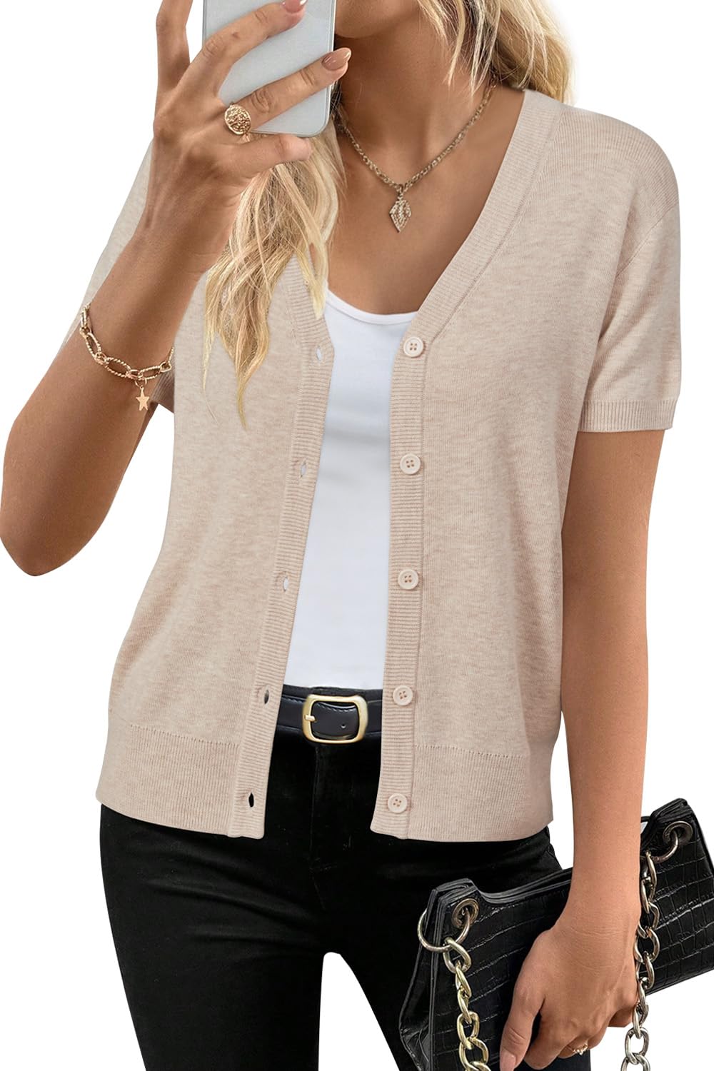 Arach&Cloz Wool-Blend Workday Cardigan — product image 11