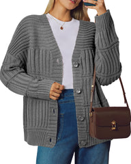 Arach&Cloz Women's Wool Blend Chunky Knit Winter Cardigan Sweaters