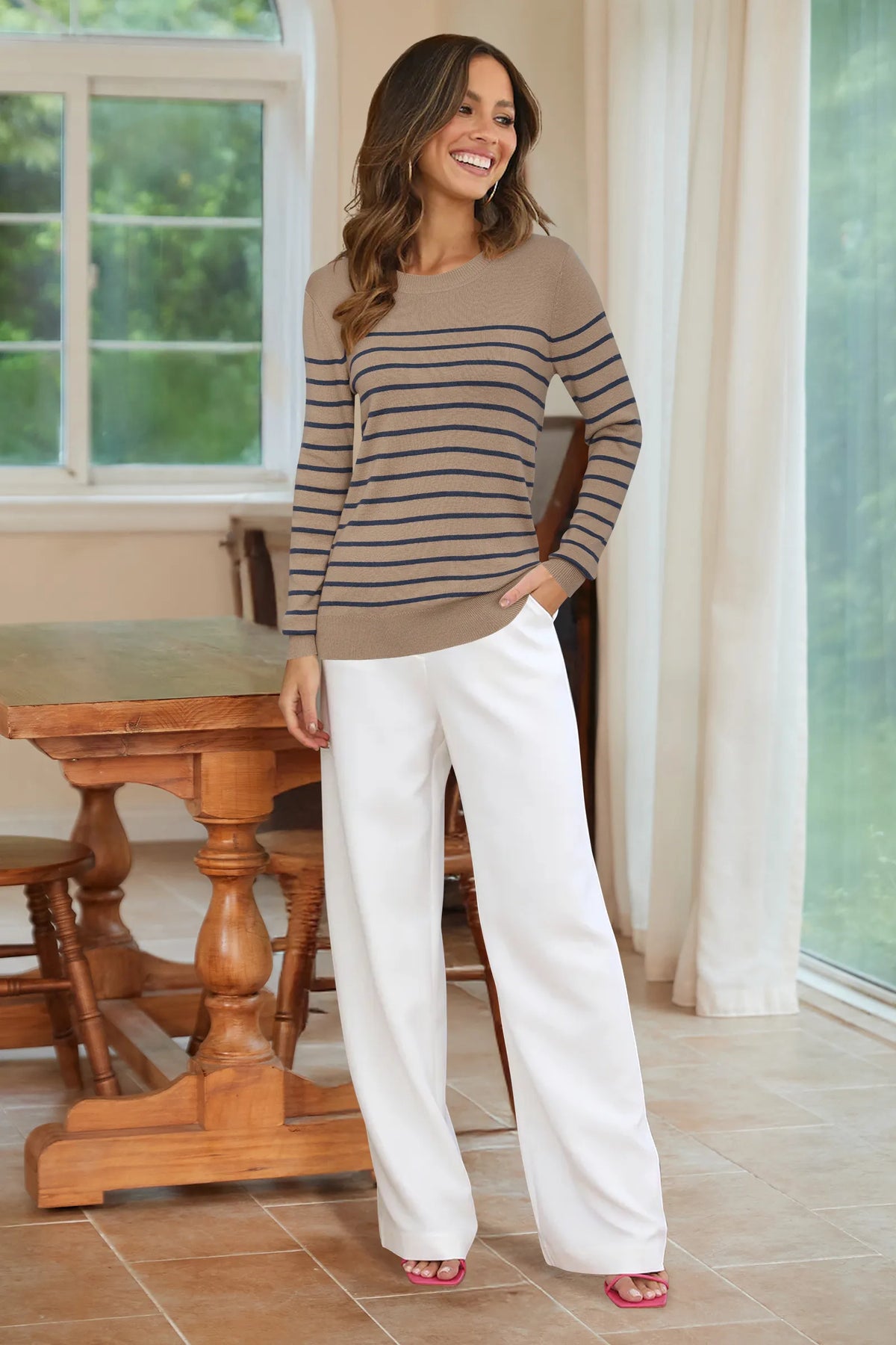 Arach&Cloz Wool-Blend Crew-Neck Pullover — product image 74