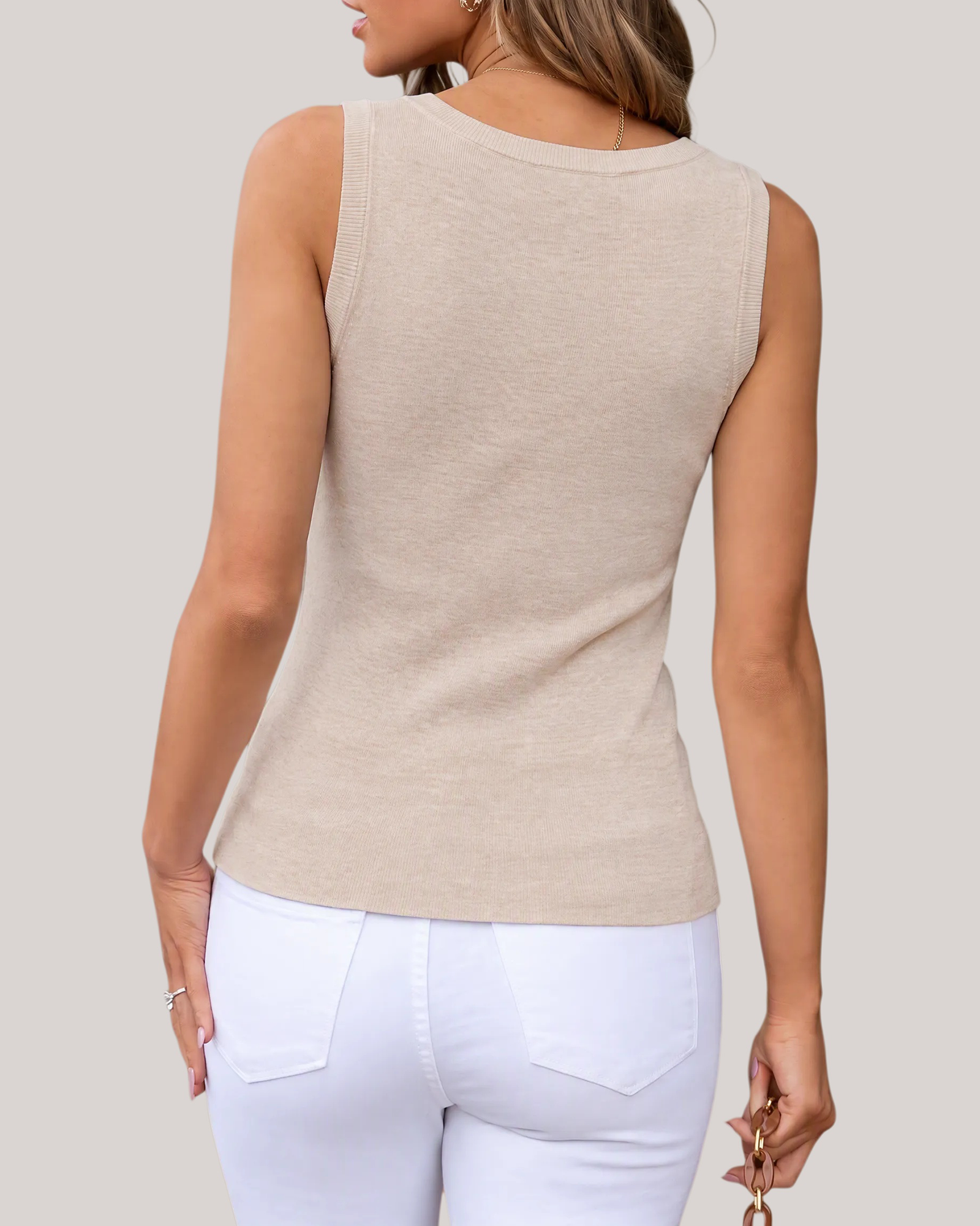 Arach&Cloz Wool-Blend Workday Tank Top
