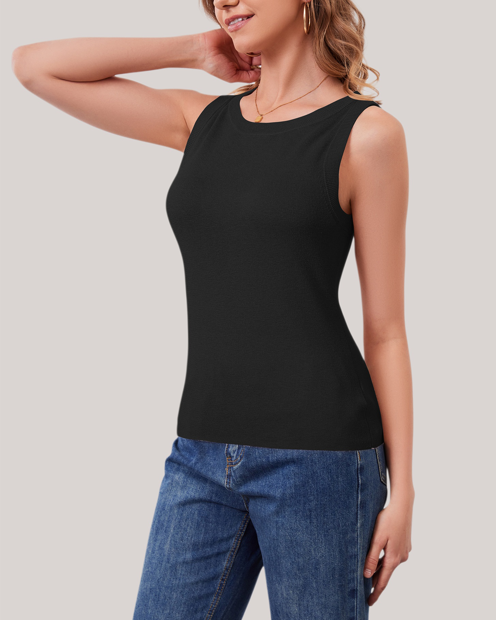 Arach&Cloz Wool-Blend Workday Tank Top