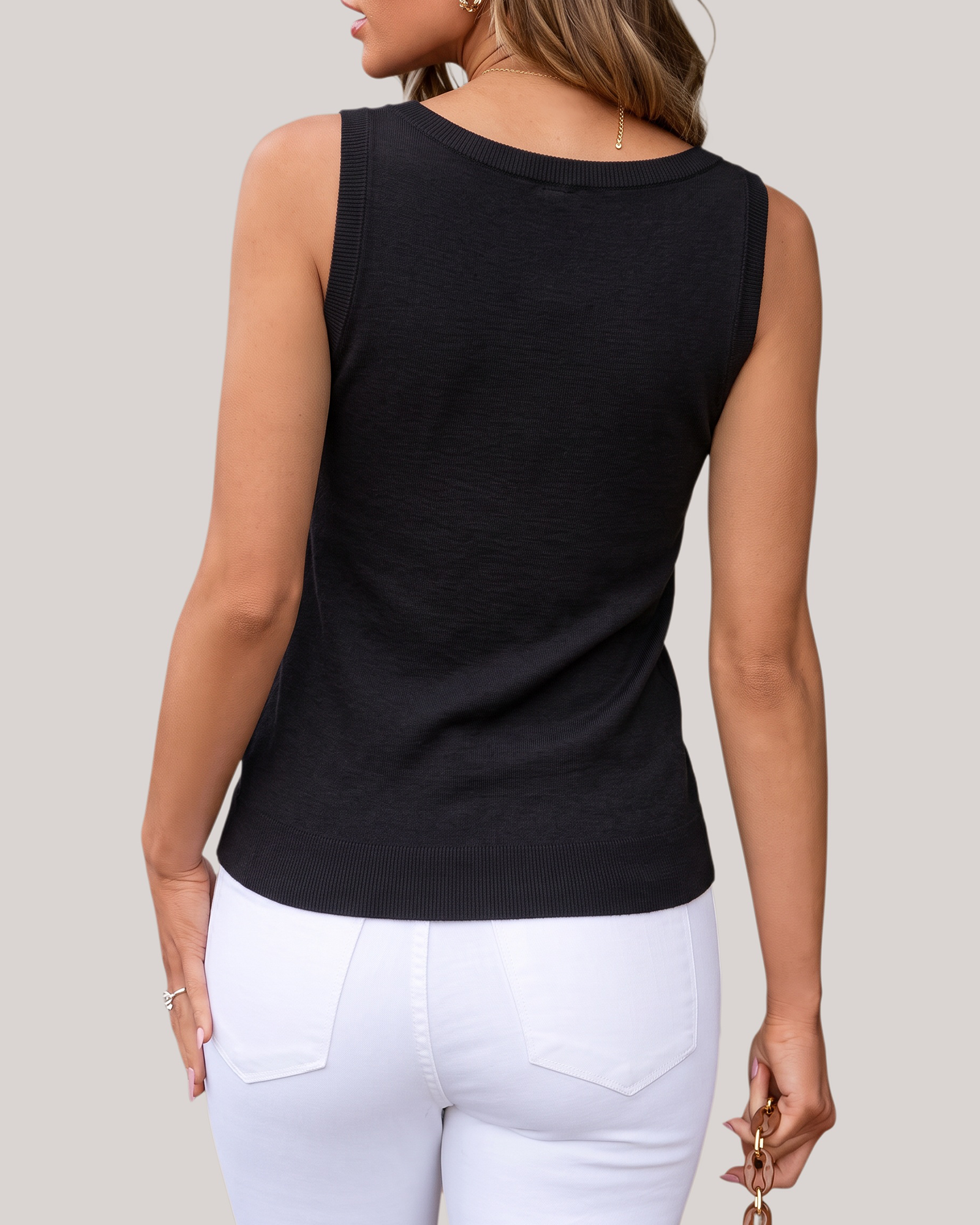 Arach&Cloz Wool-Blend Workday Tank Top