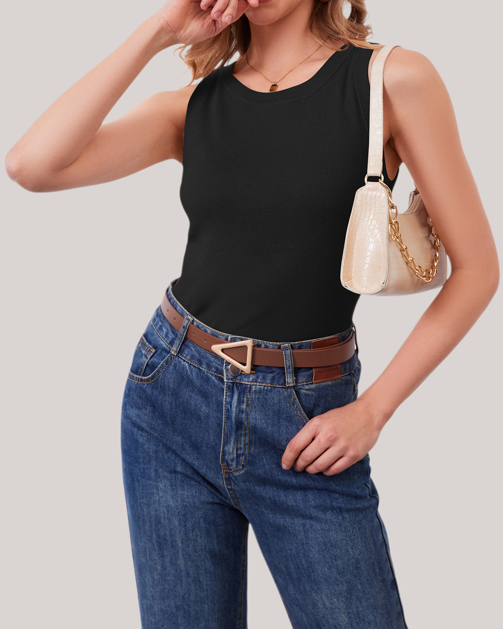 Arach&Cloz Wool-Blend Workday Tank Top
