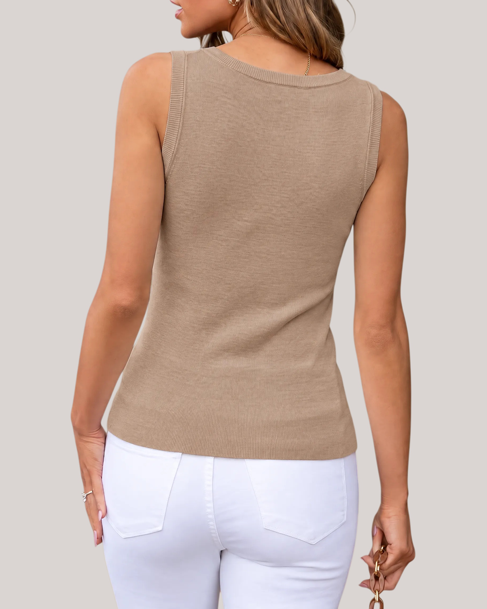 Arach&Cloz Wool-Blend Workday Tank Top