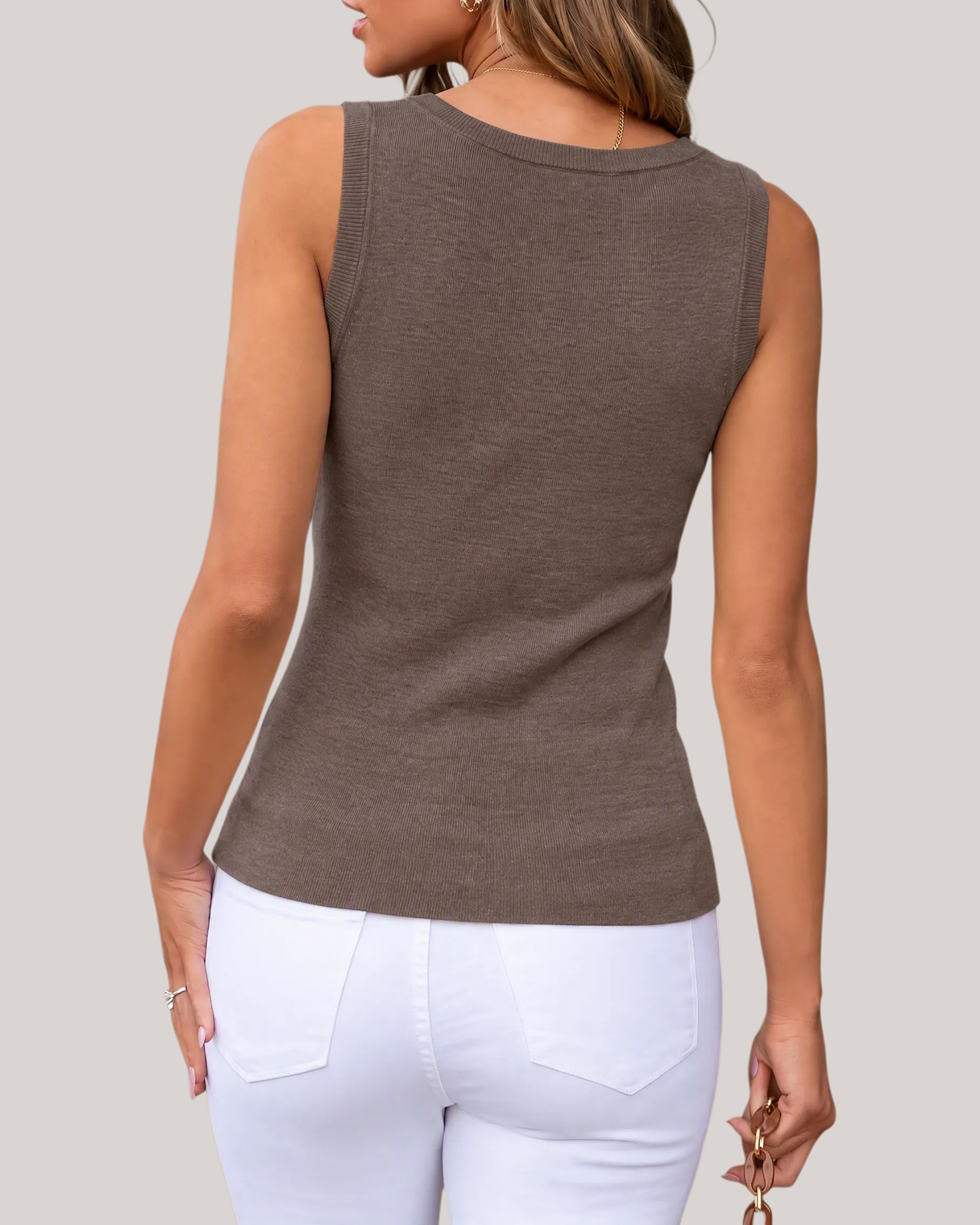 Arach&Cloz Wool-Blend Workday Tank Top