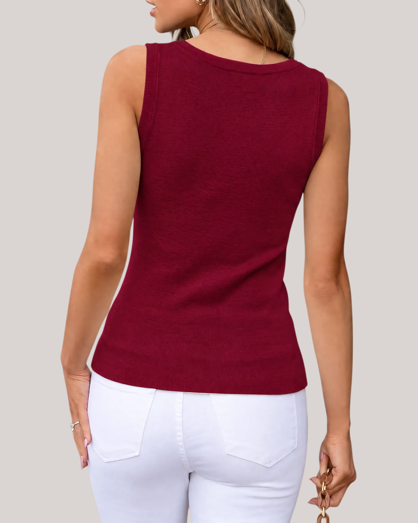 Arach&Cloz Wool-Blend Workday Tank Top