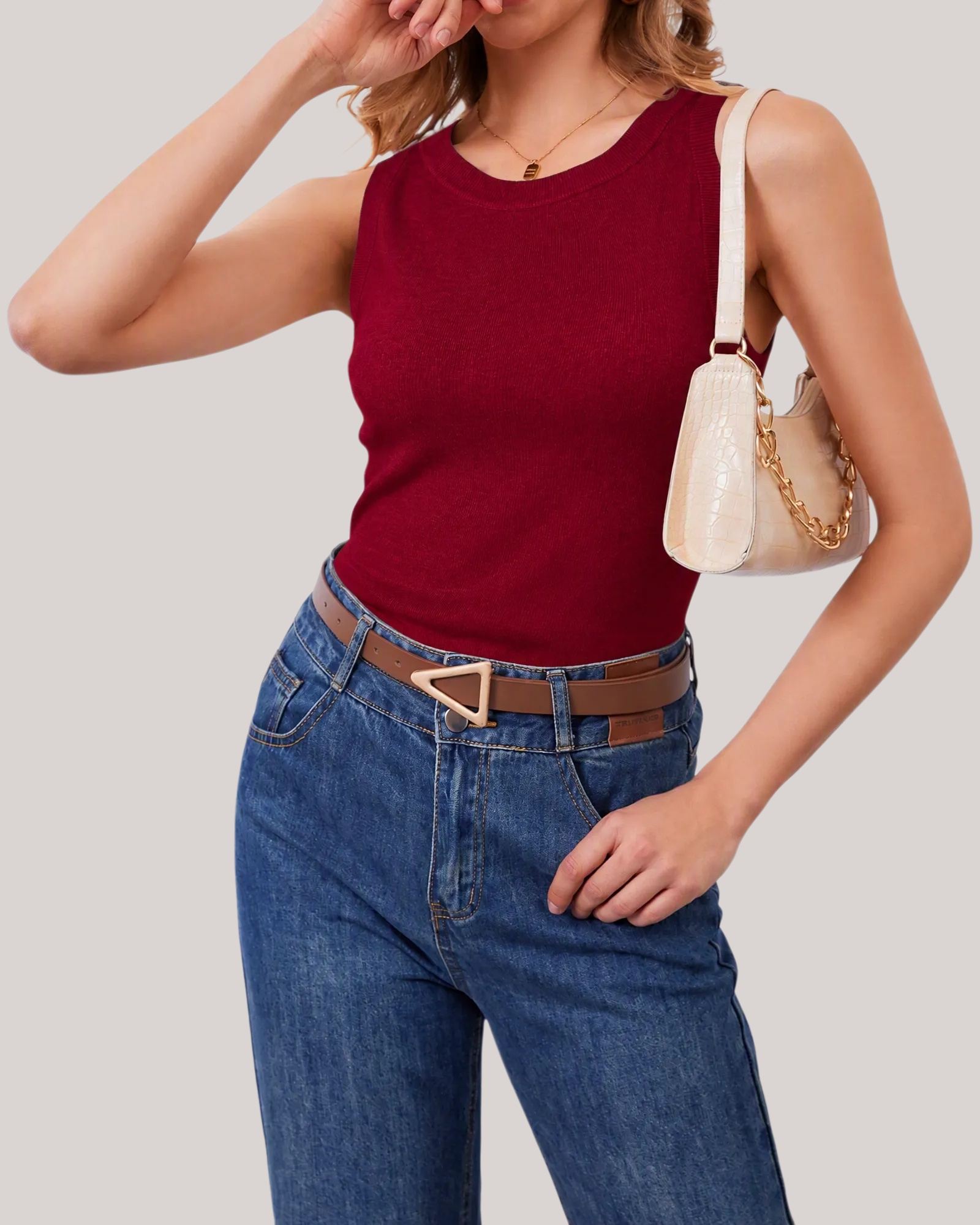 Arach&Cloz Wool-Blend Workday Tank Top