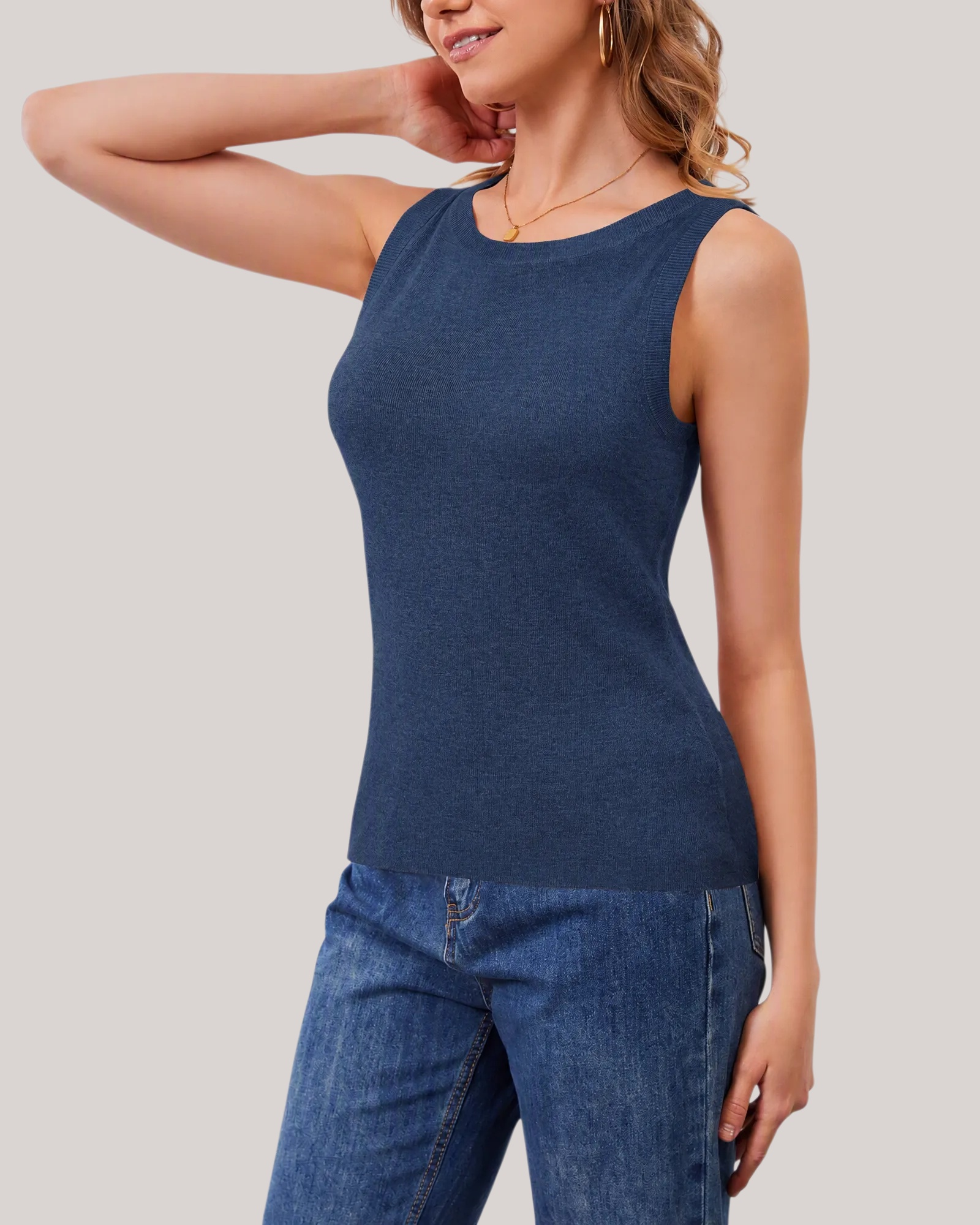 Arach&Cloz Wool-Blend Workday Tank Top