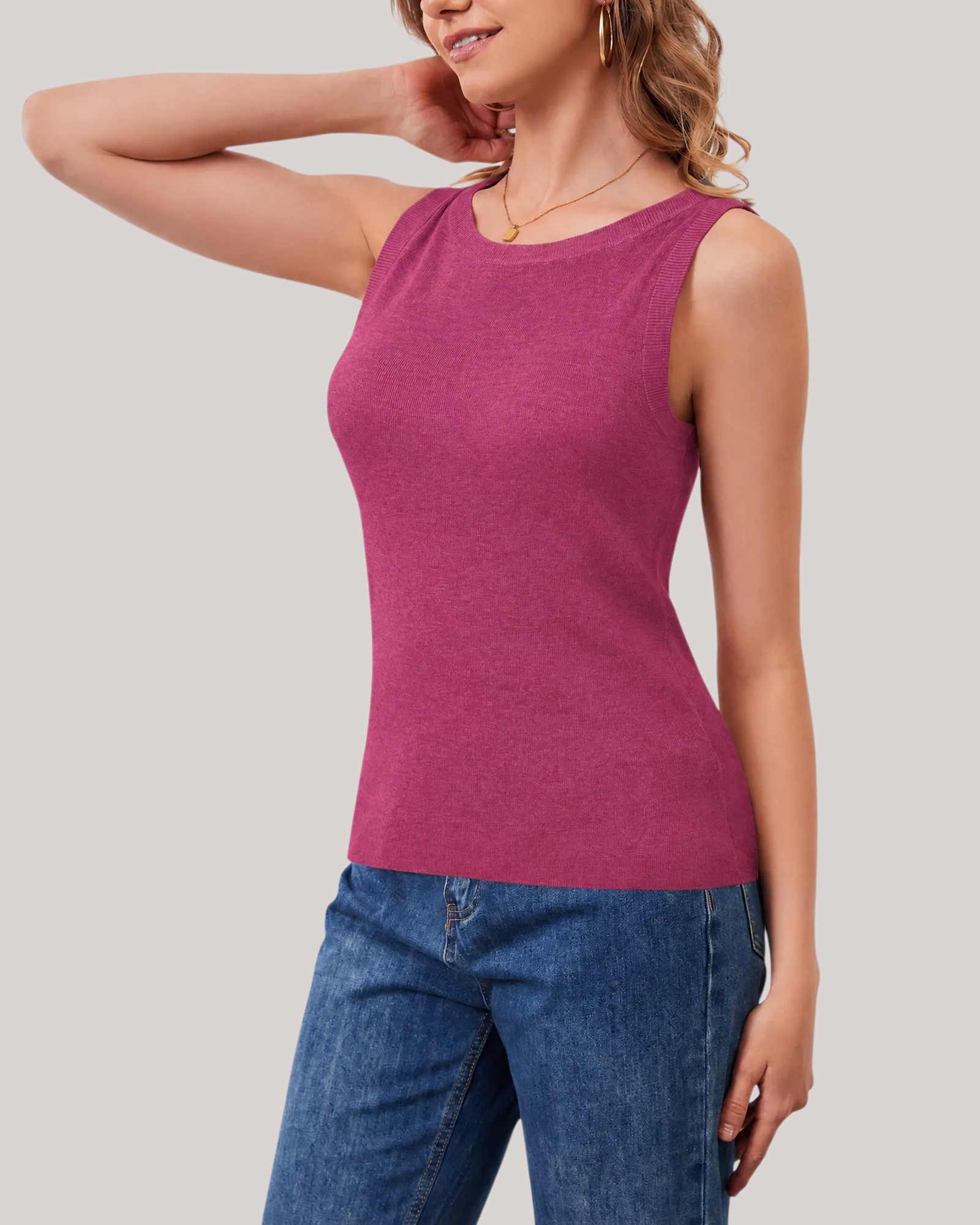 Arach&Cloz Wool-Blend Workday Tank Top