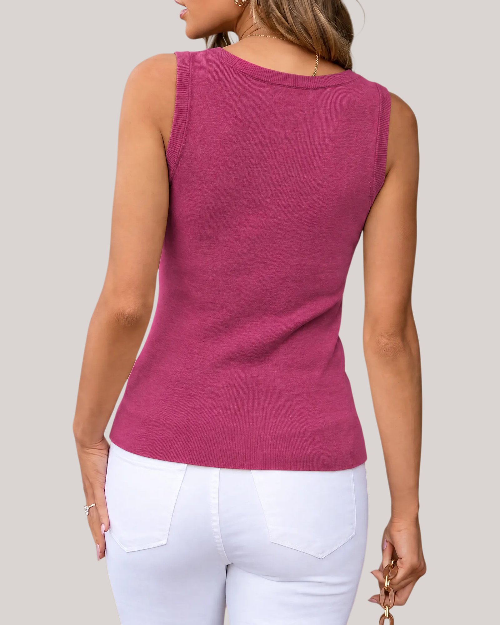 Arach&Cloz Wool-Blend Workday Tank Top