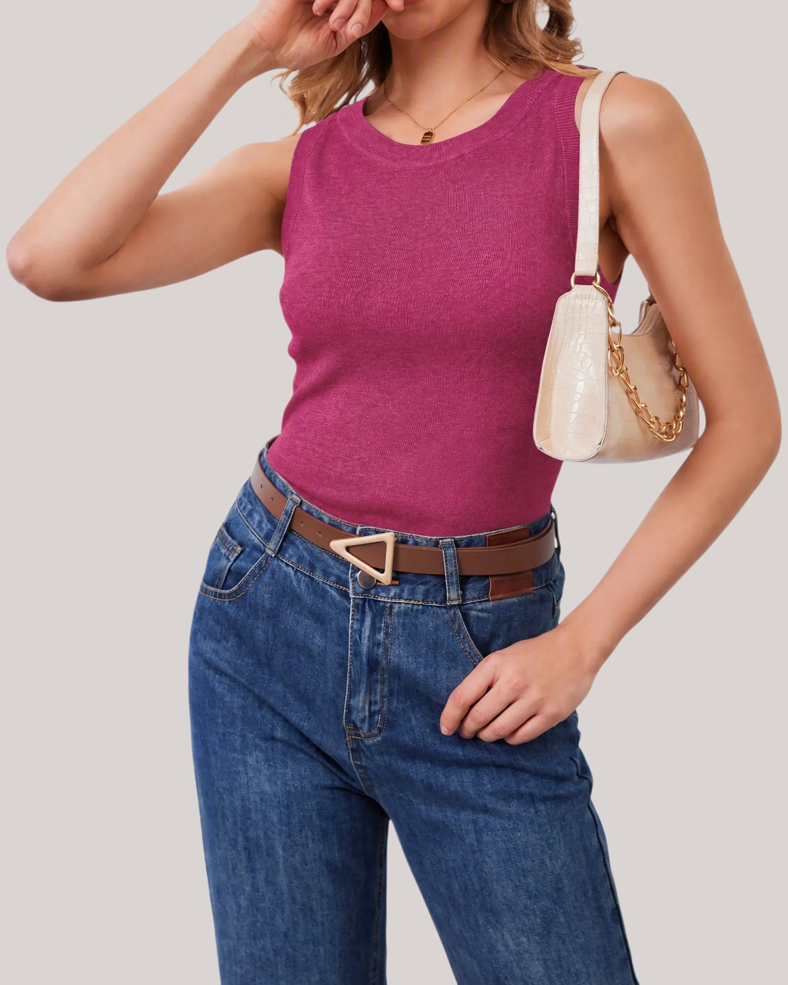 Arach&Cloz Wool-Blend Workday Tank Top