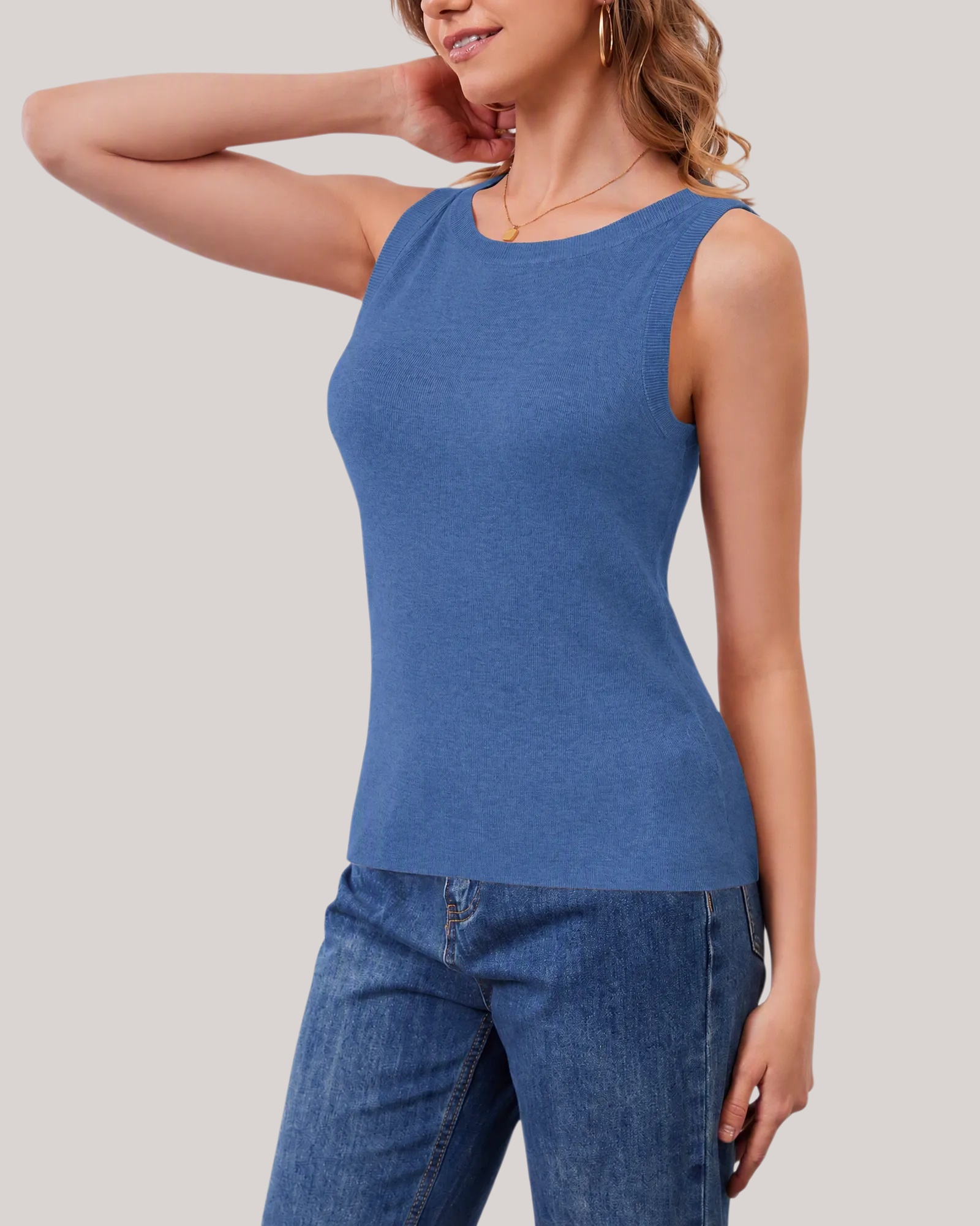 Arach&Cloz Wool-Blend Workday Tank Top