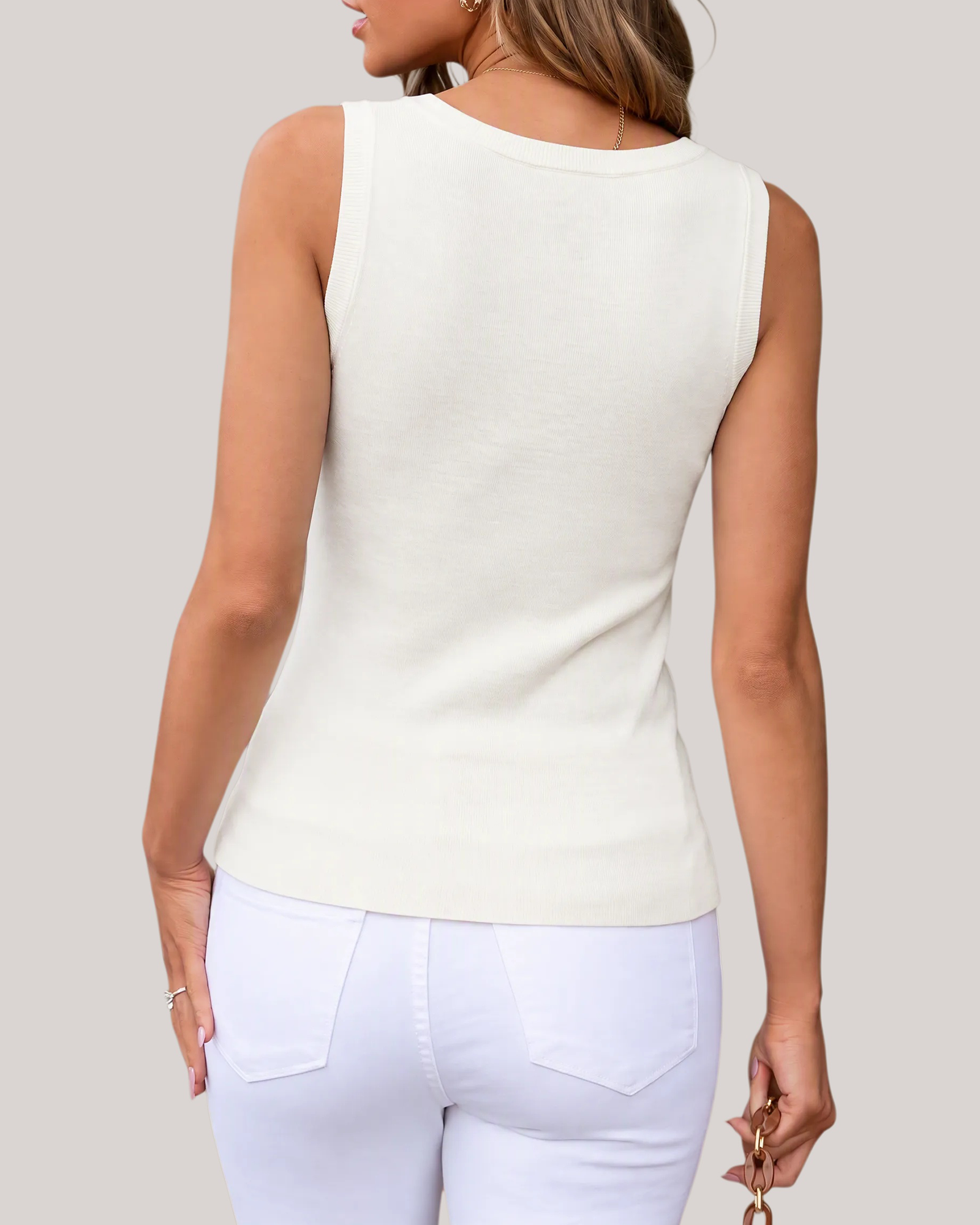 Arach&Cloz Wool-Blend Workday Tank Top