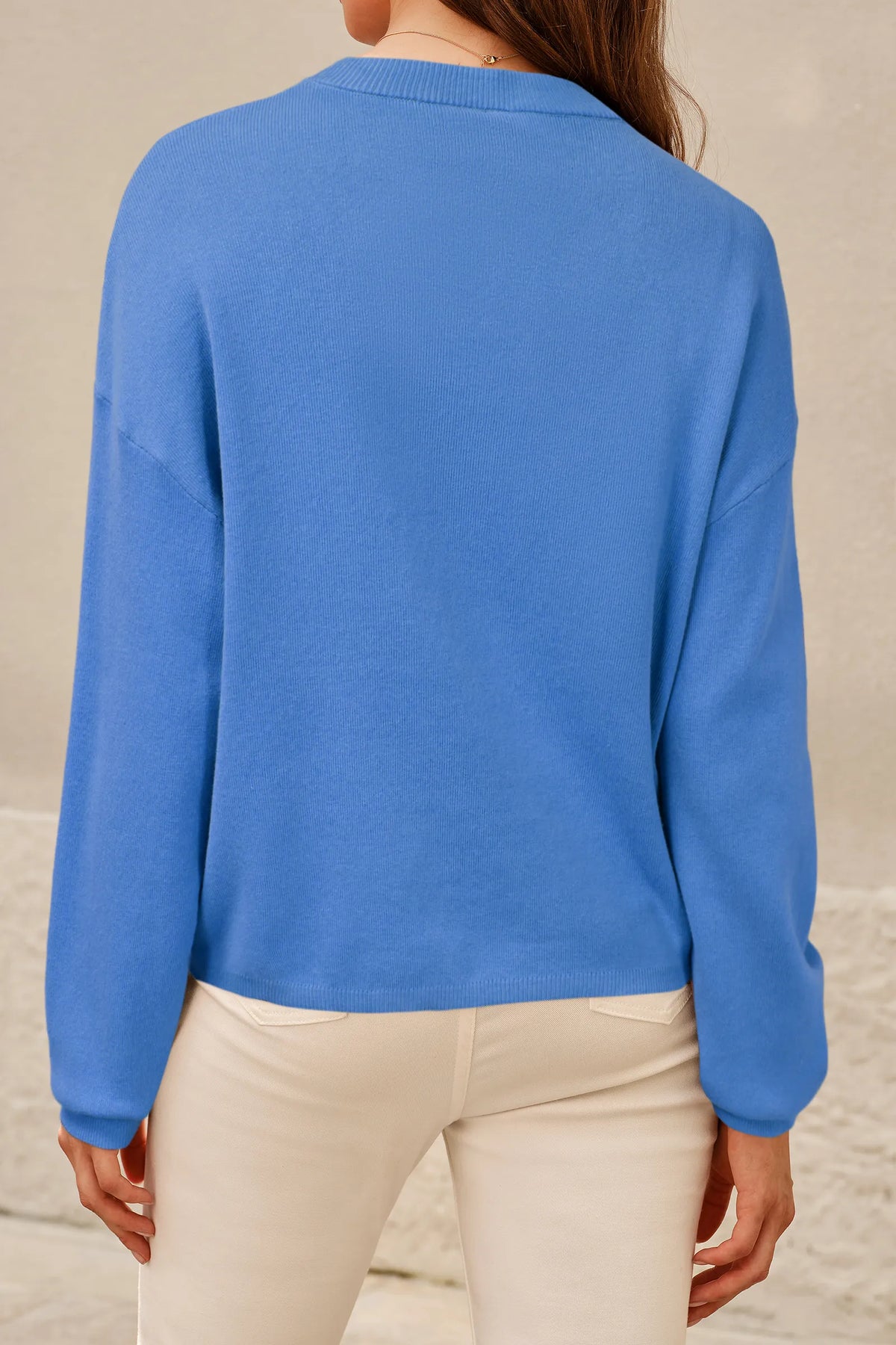 Arach&Cloz 100% Cotton Crew-Neck Relaxed-Fit Knit Top — product image 12