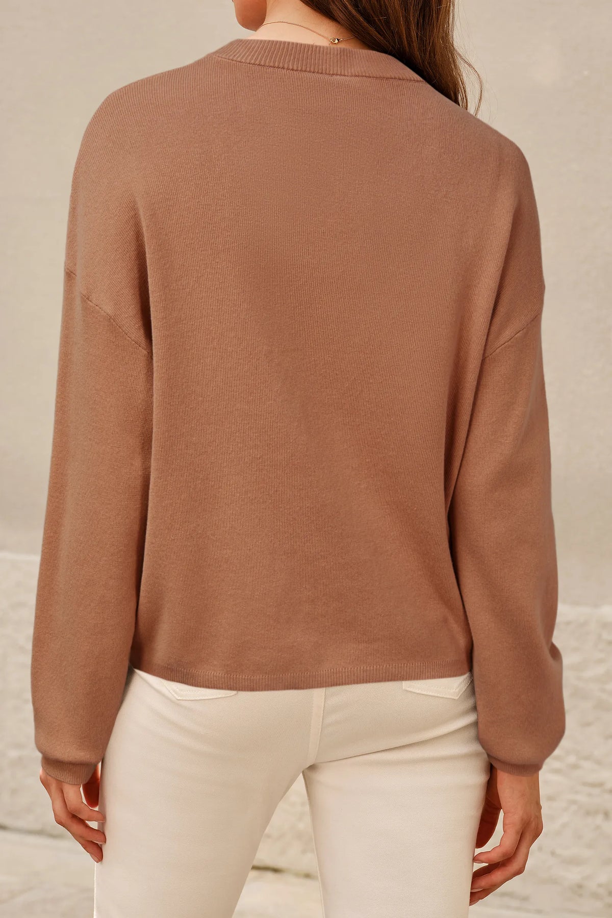 Arach&Cloz 100% Cotton Crew-Neck Relaxed-Fit Knit Top — product image 25