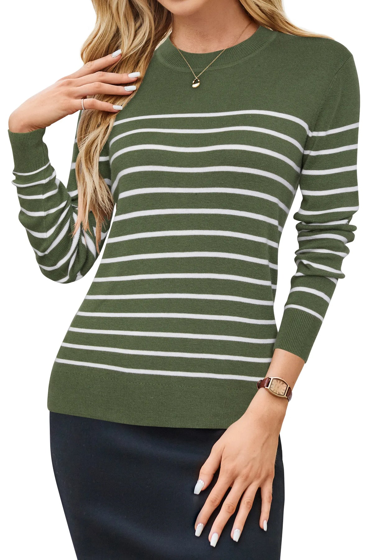 Arach&Cloz Wool-Blend Crew-Neck Pullover — product image 82