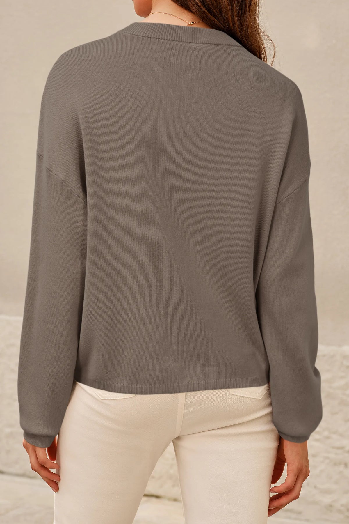 Arach&Cloz 100% Cotton Crew-Neck Relaxed-Fit Knit Top — product image 17