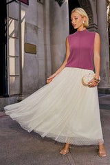 Women's Wool Blend Mock Neck Sweaters Vest