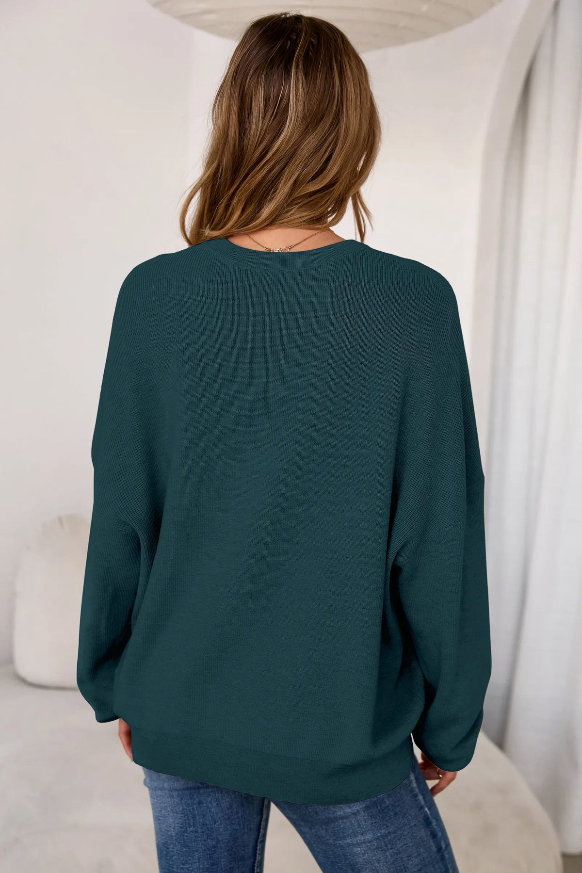 Arach&Cloz Wool-Blend Crew-Neck Oversized Pullover — product image 9